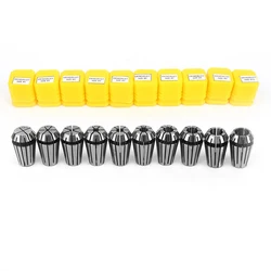 Jeu de mandrins de précision ER16, ensemble de ressorts de gravure CNC, fraiseuse, accessoires industriels, 10 pièces 