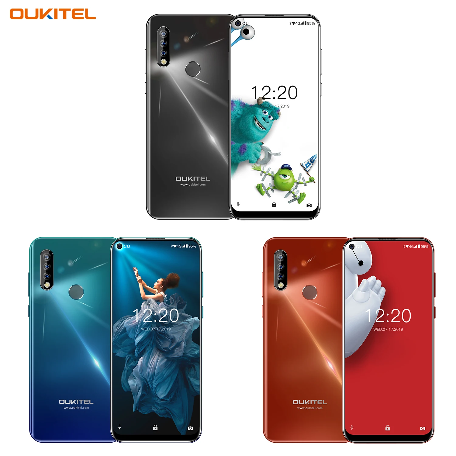 OUKITEL C17 Pro 6,35 ''Android 9,0 4 Гб 64 Гб Смартфон 19:9 MT6763 процессор отпечаток пальца Лицо ID Восьмиядерный 3900 мАч 4G мобильный телефон