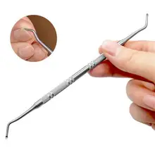 Professionale Doppia Testa Incarnite Punta Del Chiodo di Correzione Del Piede di Pedicure Del Chiodo Pulito Strumento di Punta Del Chiodo di File Piede Cura Delle Unghie Manicure Strumenti