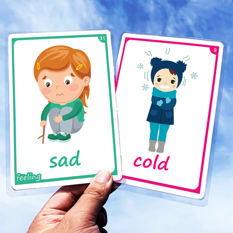 38pcs Feelings And Emotions English Flash Cards For Kids Special Needs Autism Communication Cue Card Aliexpress