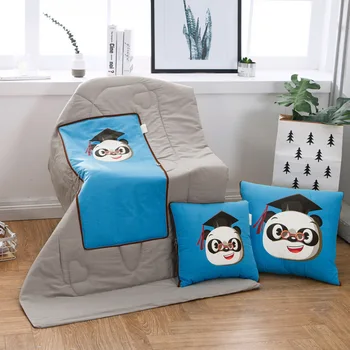 

2 in 1 Pillow Cushion Blanket Quilt Portable Home Office Sofa Air Conditioner Quilt Car Back Cushion Foldable Blanket