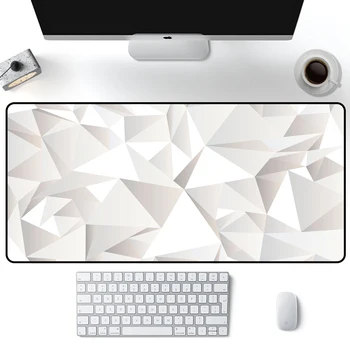 

Solid Color Minimalism neat Pads white Mouse Pad Large MousePad 900x400mm Gamer Accessories Best Game Custom Geometric rhombus