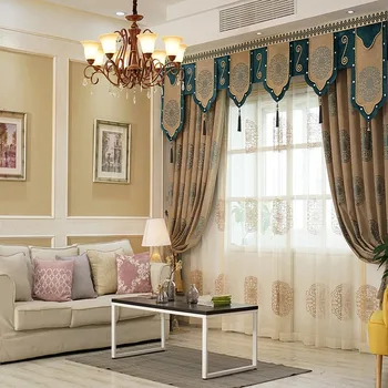 

Rome Chenille Jacquard Curtains for Bedroom Living Room Dining Room High-grade Pure Chinese Blackout Curtains Yarn