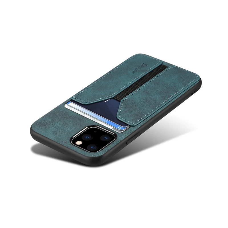 Для iPhone 11 11Pro MAX, мягкий ТПУ чехол для мобильного телефона, кожаный чехол, кредитный держатель для карт