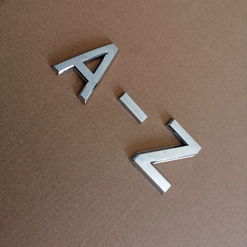 

5 cm, 3D Digits Numeral letter of the alphabet Plate Plaque Sign Sticker With Self-adhesive for door, Silver Plaque Number