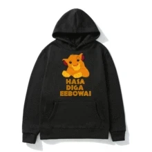 

Autumn Trend Hoodie Men Hasa Diga Eebowai King Sweatshirt Unisex Cartoon Print College Teen Kawaii Couples Hooded Sweater Male