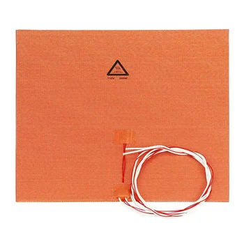 

110V/220V Silicone Heated Bed Heating Pad for 3D Printer 300*300mm 300w Wire Heater Engine Block Oil Pan Hydraulic Tank Heater