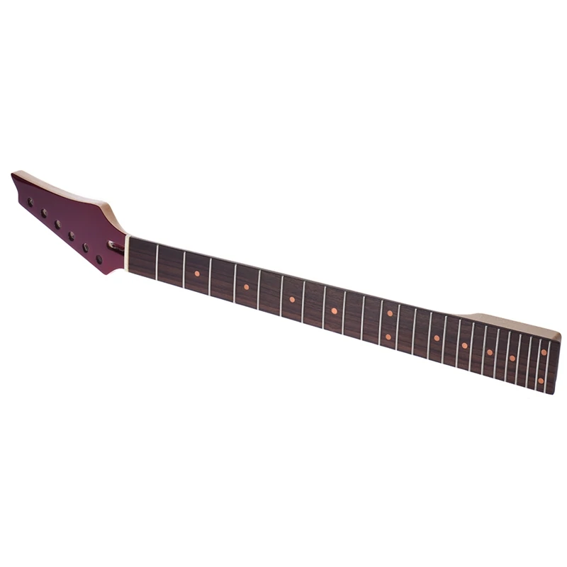 24 Frets New Replacement Maple Neck Rosewood Fretboard Fingerboard for Electric Guitar Red