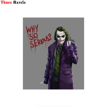 

Three ratels FTC-748# Joker why so serious funny car sticker vinyl decal for window wall bedroom auto stickers styling