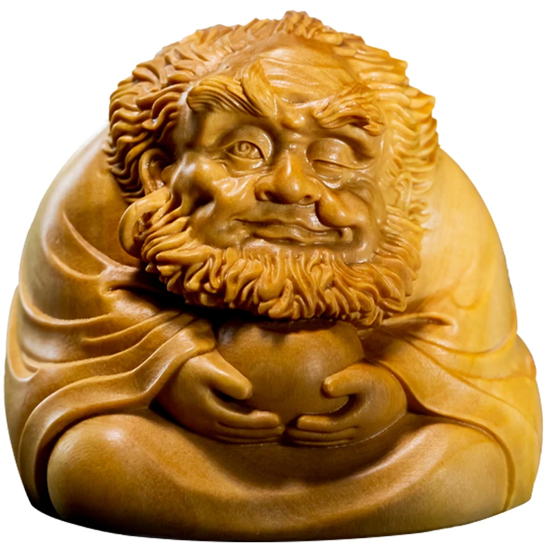 Милая деревянная статуя Dharma 6 см фигурка человека из бокса Дамо Массив дерева