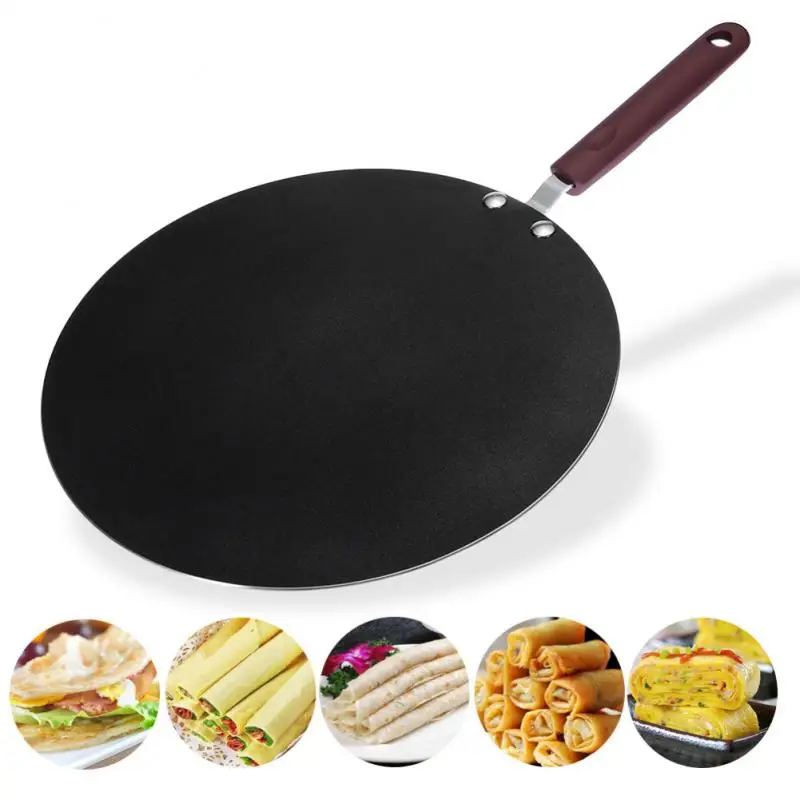 Nieuwe 30Cm Pannenkoek Pan Iron Ronde Bakplaat Duurzaam Non stick Crêpe