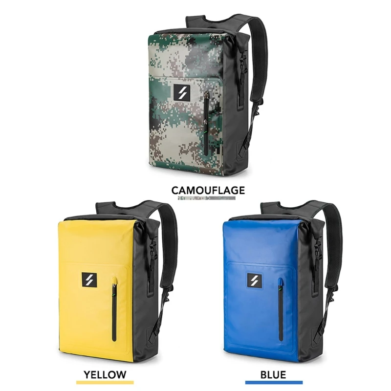 

25L Large Capacity PVC Backpack Roll Top Waterproof Dry Bag Knapsack for c.cling