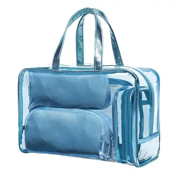 

5Pcs/Set Portable Women Transparent Makeup Wash Toiletry Storage Bag Handbag Beauty Case Necessarie Femininar косметичка