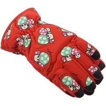 Нескользящие, для детей 2-4 лет, лыжные перчатки для катания на скейтборде(красный