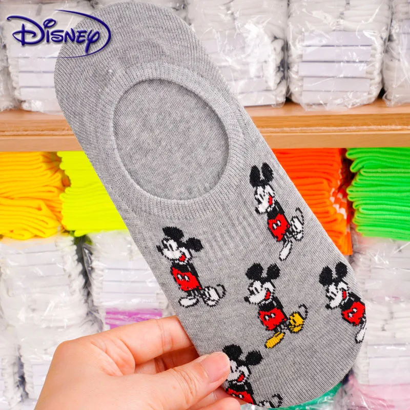 Disney женские Носки с рисунком из мультфильма Микки шаблон хлопковые носки модели