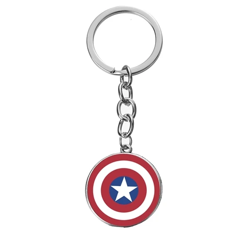 SONGDA The Avengers Бесконечность войны фильм брелок супергерой Железный человек Капитан Америка щит стеклянный купол для ключа Держатель цепи браслет для фанатов - Цвет: Style 18