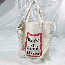 Женские холщовые сумки с буквенным принтом, сумка через плечо, хлопковая ткань, повседневные сумки для покупок для девочек, сумки-мессенджеры