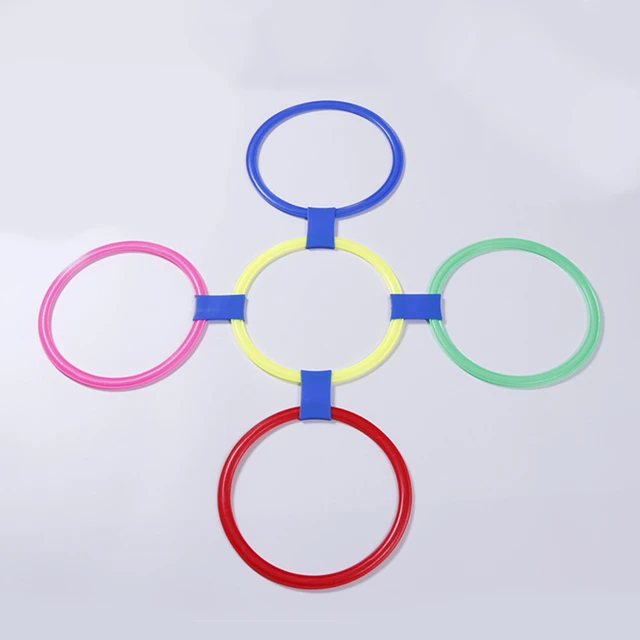 Children Brain Games Hopscotch Jump Circle Rings Set Kids Sensory Play Indoor Outdoor For Training Sports and Entertainment Toy 5