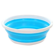 1 шт., портативное складное ведро, складное ведро для бассейна, для туризма, для улицы, складное ведро для рыбалки, рекламное ведро для мойки автомобилей, для улицы, голубое M