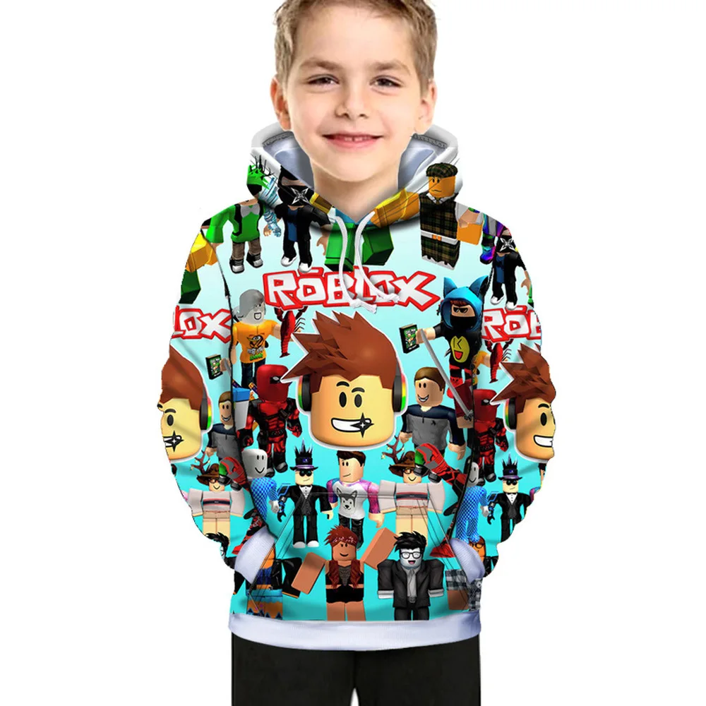 2021 Новый robloxs свитер с капюшоном для мальчика майка длинным рукавом детские