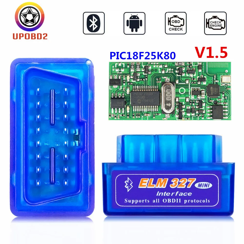 Super ELM327 V1.5 PIC18F25K80 Bluetooth OBD2 сканер 1 5 obd 2 Автомобильный диагностический интерфейс elm