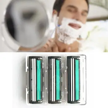 

2 pcs Men's Safety Double Razor Blade Compatible for Old-Fashioned Manual Razor Suitable for various brand of Beard Shaver