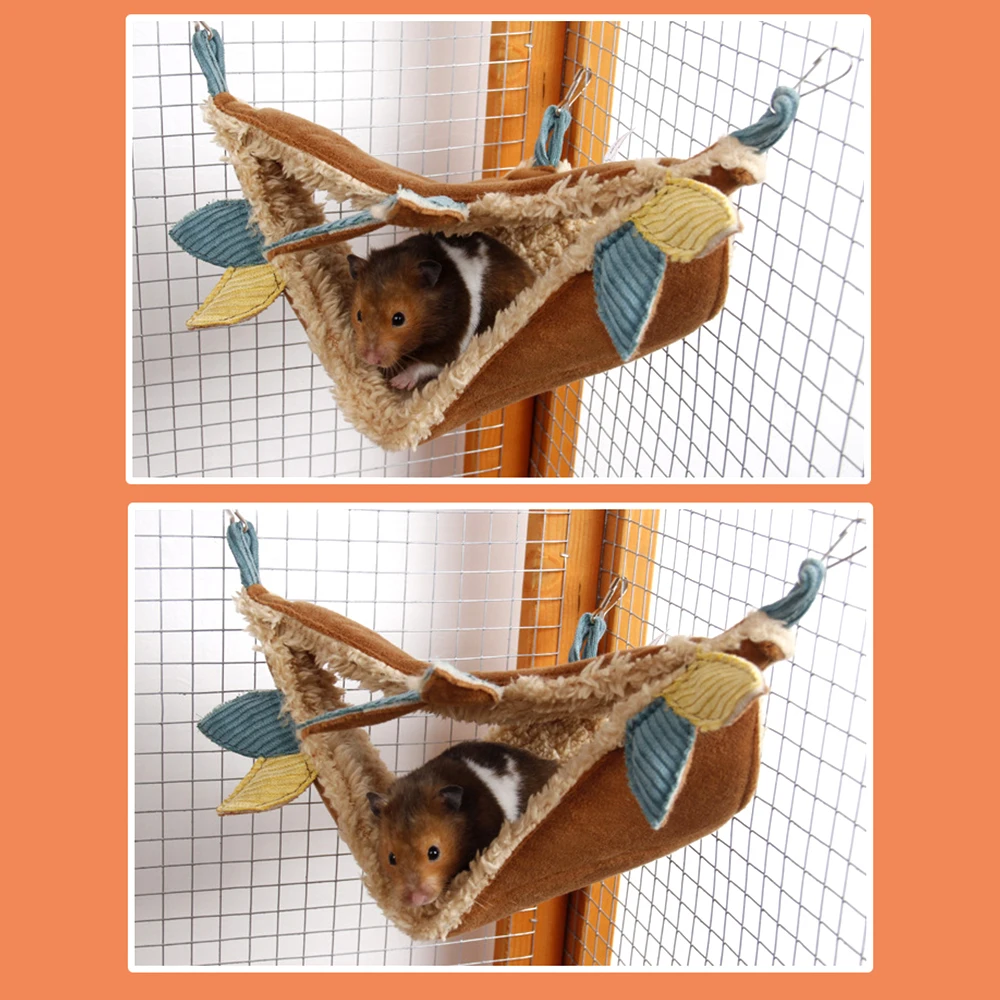 Pet Hamster Hanging Cage Hammock Nest Small Animals Glider Sleeping Bed Hamster House Hamster Accessories Squirrel Toy