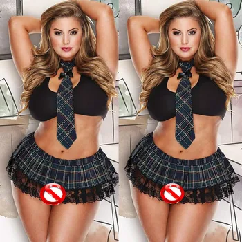 

Wontive Plus Size Womens Sexy Lingerie Cosplay School Uniform Hot Sexy Sleepwear Babydoll Erotic Underwear Sexy Costumes Suit