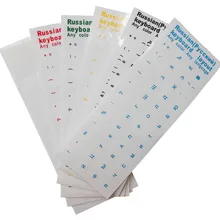 

Clear Russian sticker Film Language Letter Keyboard Cover for Notebook Computer PC Dust Protection Laptop Accessories Red White