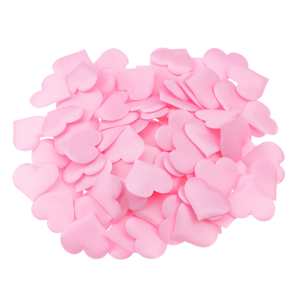 100 шт, стереоскопическая губка с сердечком, украшение для свадьбы, лепестки конфетти 3,5 см - Цвет: Peach
