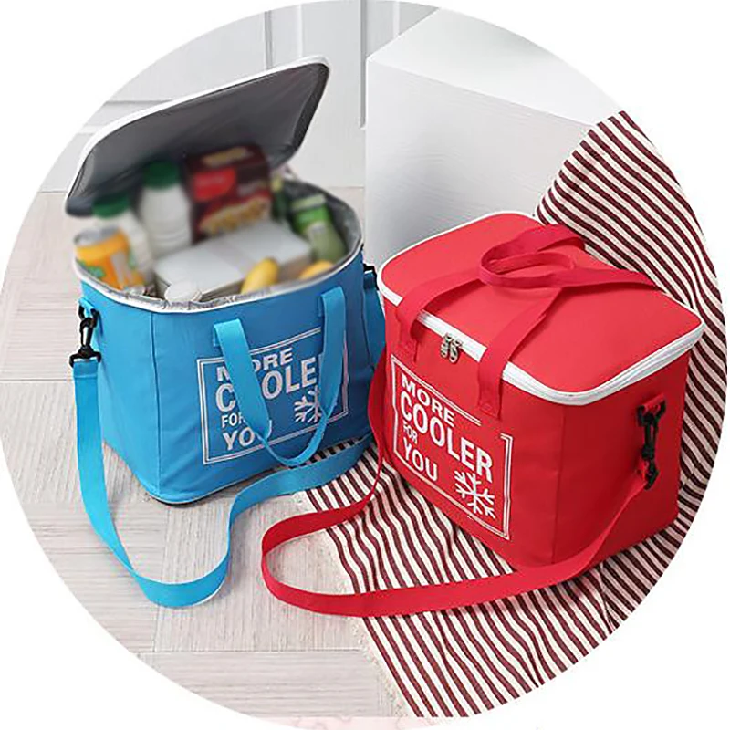 20L Outdoor Picnic Cooler Bags Waterproof Oxford Cloth Insulation Lunch Cold Box Tote Portable Bento Food Organizer For Travel