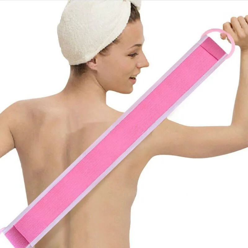 

Long Rubbing Bath Sponges Creative Strip Frosted Polyester Cotton Rub Body Back Cleaning Sponges Soft Bathroom Shower Towels