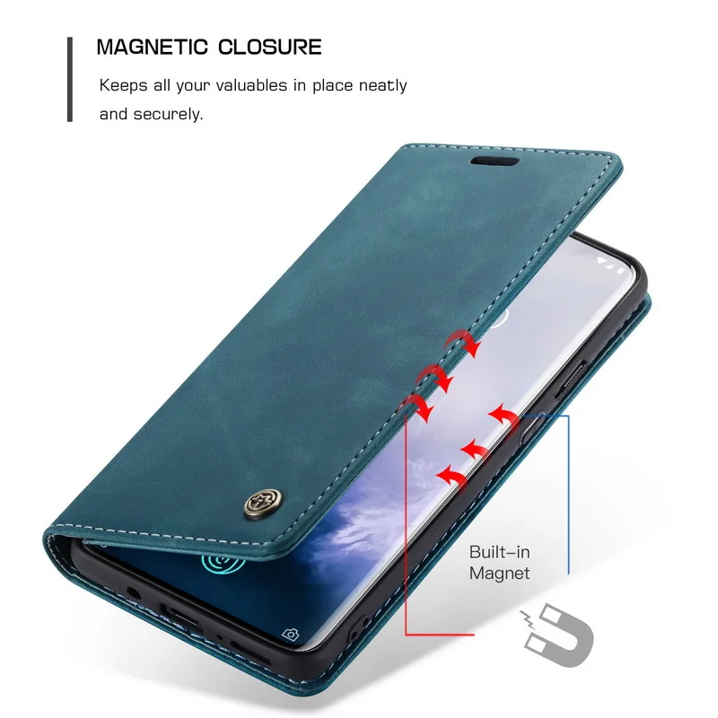Магнитный кожаный чехол книжка с бумажником для Redmi Note 8 Pro держателем карт полным