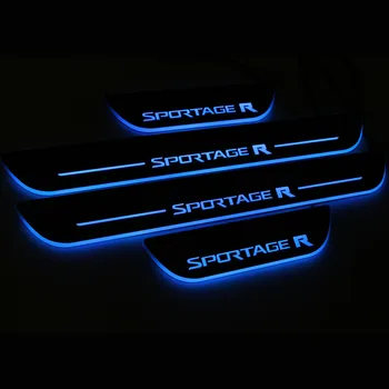 

4PCS Car LED Door Sill For Kia Sportage 2011-2020 Ultra-thin Acrylic Dynamic LED Welcome Light Scuff Plate Pedal