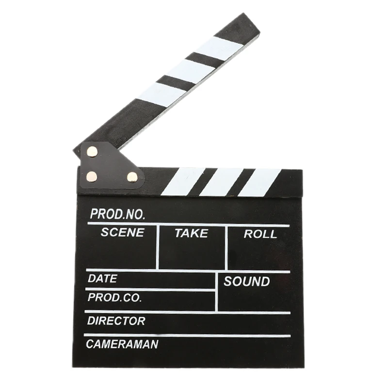 20*20 см Хлопушка Clapperboard акриловая сухая стереть телевизионный фильм пленка Акция грифельная доска хлоп ручной работы вырезанная Опора черный