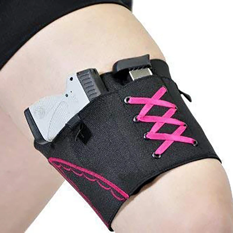 

New Women Leg Holster Lady Anti-slip Adjustable Six Hook-and-eye Garter Hunting Tools Holder