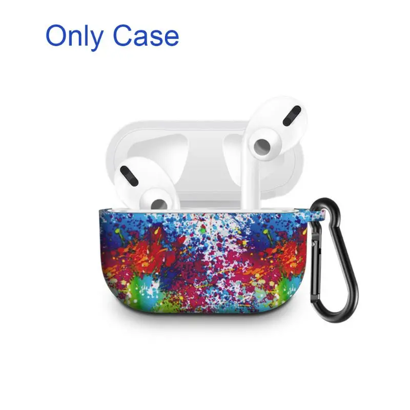 Многоцветный Защитный силиконовый чехол с карабином для Airpods Pro qyh