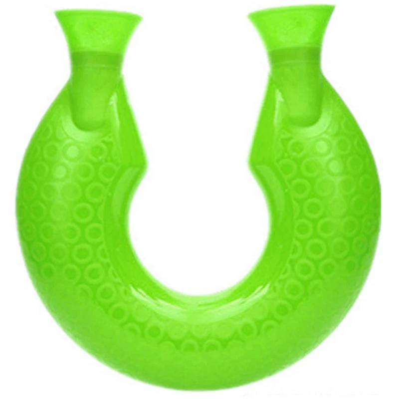 dark green Сумка для горячей воды многоразовая бутылка для горячей воды u-образная ПВХ защита рук шеи Warner Горячая сумка на плечо снимает боль взрывозащищенный - Цвет: dark green
