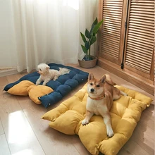 Soft Dog Bed Warm Mat Crate Kennel Pad Washable Cloth Anti Slip Bottom Indoor Sofa Bed Mat For Large Medium Small Dogs Cats