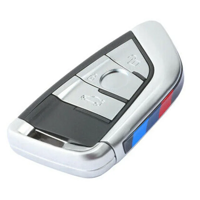 KEYECU интеллектуальный пульт дистанционного управления для автомобильного ключа чехол для BMW X5 X6 F15 X6 F16 G30 7 серия G11 X1 F48 F39, Fob, 3/4 кнопки Ножи карты Стиль - Количество кнопок: 3 Button Silver