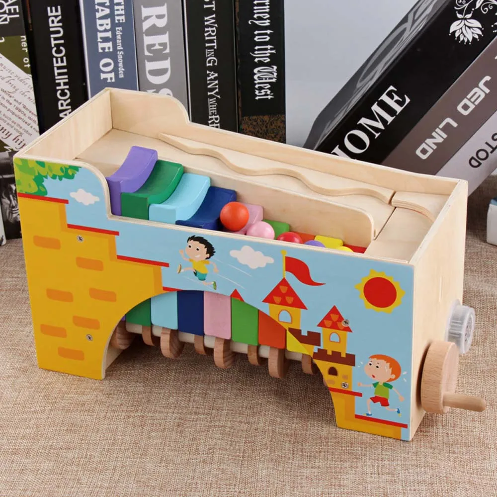 Hot Wooden Toy Hand Rock Ball Toy With Music Accompany Children Grow Up Educational Gift Toy For Infant Toys