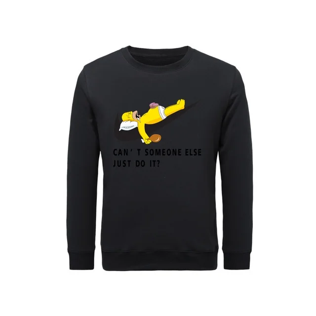 Черный spring autumn Children Sweatshirts Just Do cartoon printed kids sportwear boy girl pullover topshirts Simpsons Teenager Jersey - Цвет: Черный