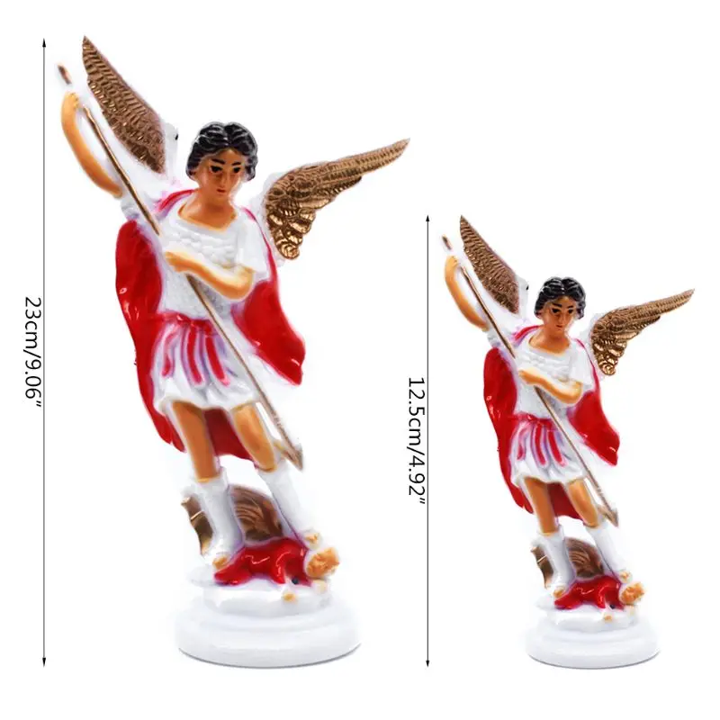 Красный Ангел, пластиковая Священная Статуя, украшения для христианства, церкви, дома, декоративные Y5GB