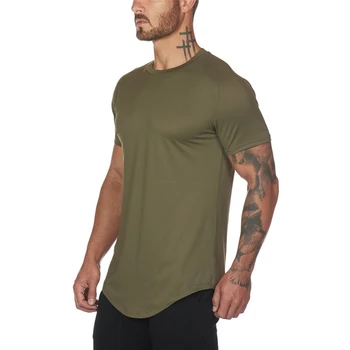 

ELI22 Mens new 2020 Summer gyms Fitness T-shirt Splice Bodybuilding Slim Shirts printed Short sleeves Tee Tops clothing