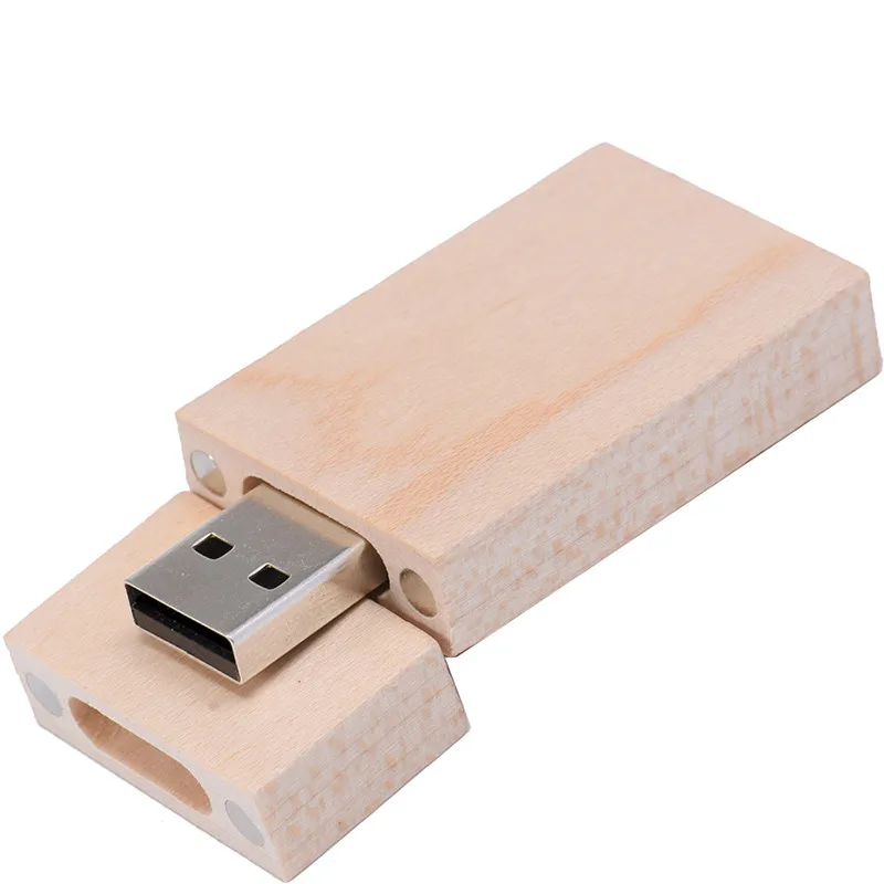 JASTER(более 10 шт. бесплатный логотип) деревянный USB флэш-накопитель+ коробка Флешка 8 ГБ 16 ГБ 32 ГБ логотип на заказ для фотографии свадебный подарок - Цвет: Maple wood