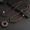 Unisex Handmade Necklace Nepal Buddhist Mala Wood Beads Pendant & Necklace Ethnic Fish Horn Long Statement Men Women's Jewelry ► Photo 2/6