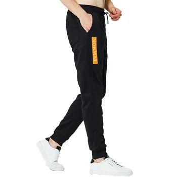 

Sports Pants 2019 Autumn and Winter Men's Casual Men's Pants Straight in the Waist Rope Micro-elastic Basic Feet Pants S-2XL