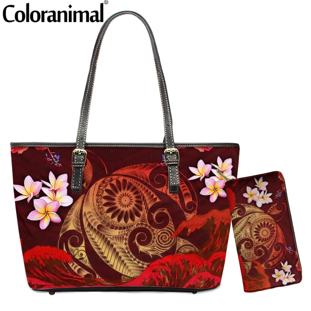 Хит продаж комплект женских сумок Coloranimal из 2 предметов гавайская черепаха