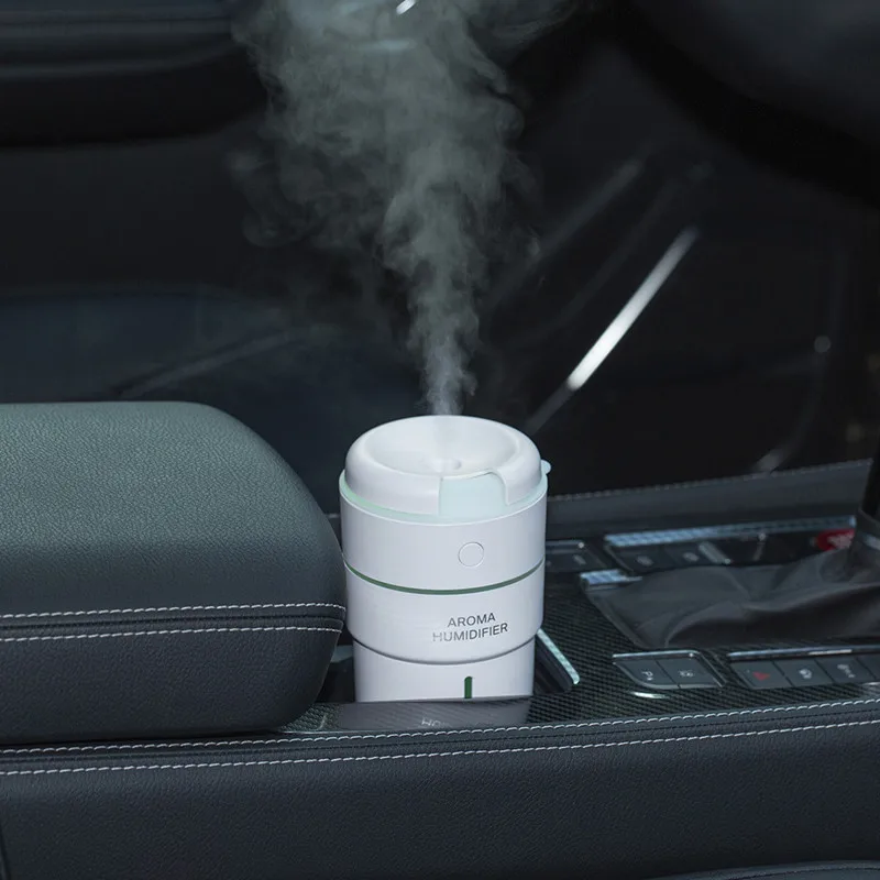 ELOOLE 320ml Mini Air Humidifier With Battery Cup Ultrasonic Humidifier For Home USB Aroma Diffuser