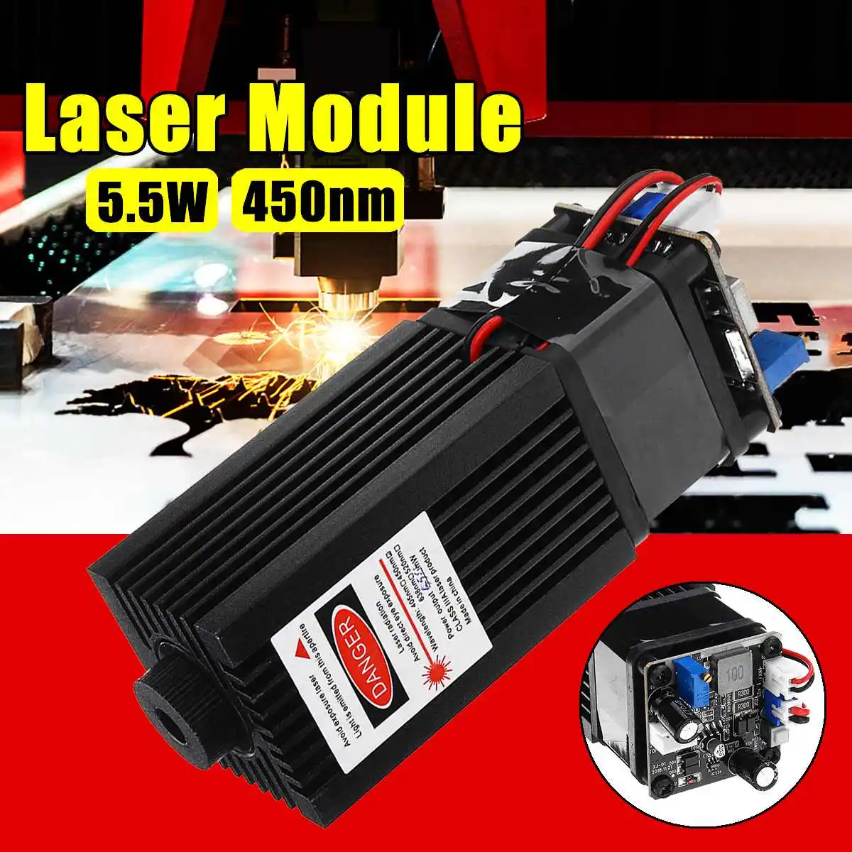 

5500mW High 450NM Laser Module 5.5W Laser Engraving Machine Module Focusable TTL Modulation Engraving Tool Dropshipping